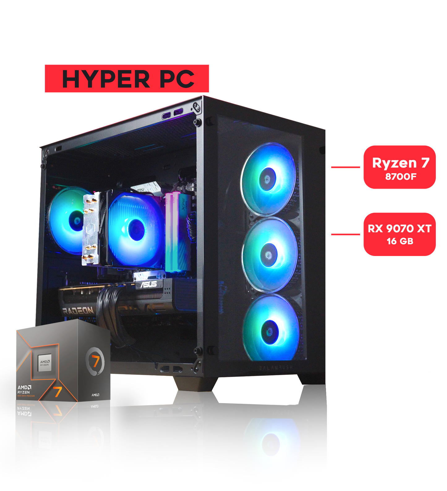 HYPER PC / RYZEN 7 8700F/ RX 9070 XT