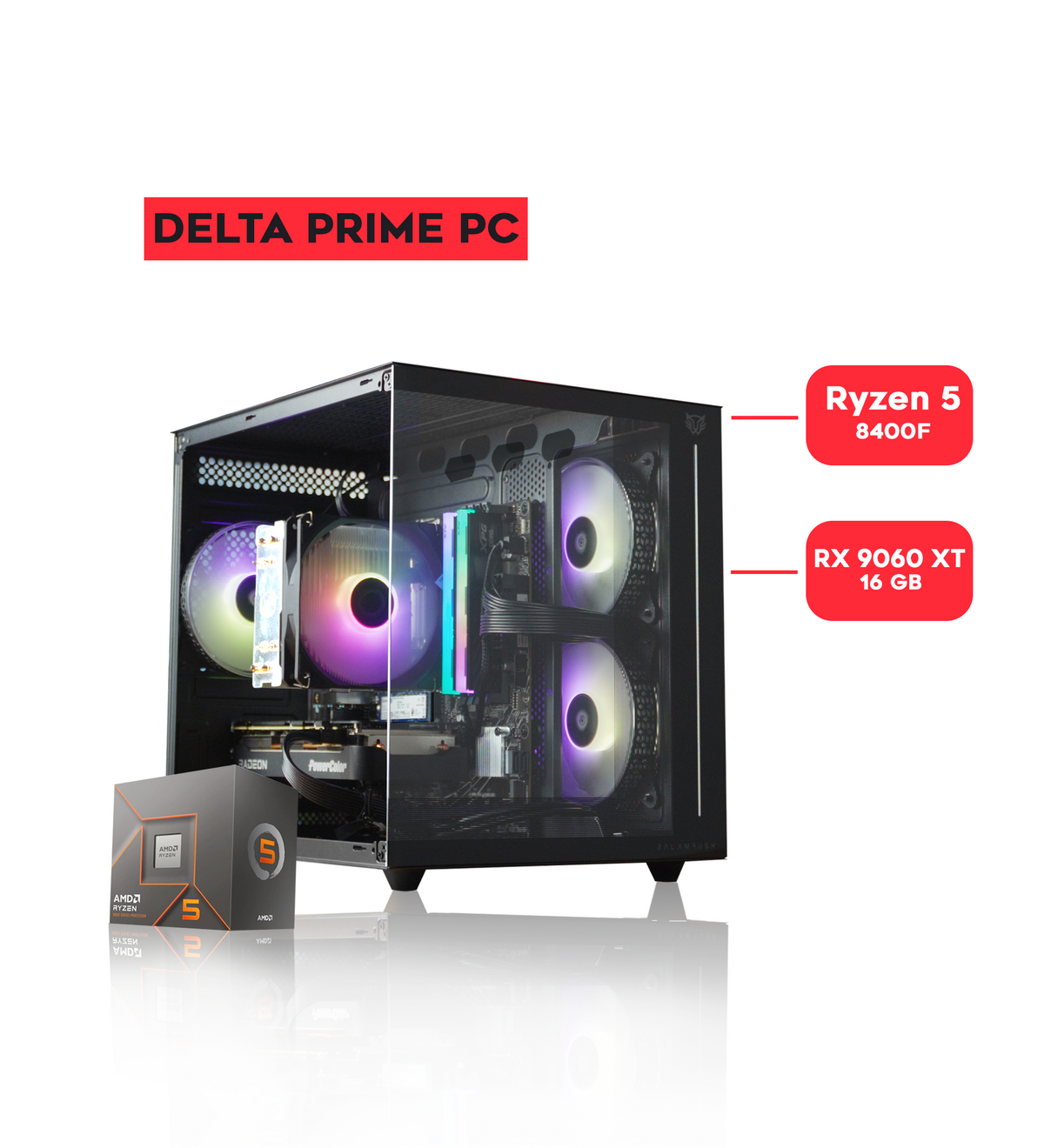 Delta Pc DELTA PRIME PC / RYZEN 5 8400F / RX 9060 XT 16GB – Random Access Mexico