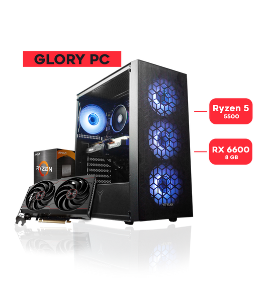 GLORY PC / RYZEN 5 5500 / RX 6600 /