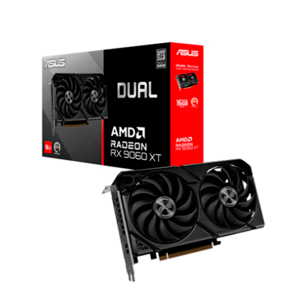 Tarjeta de Video ASUS AMD Radeon RX 9060 XT/ DUAL/ 16GB / 128-bit GDDR6/ PCI Express 5.0